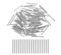 sourcing map 100 perni cilindrici in acciaio, 1,5 mm x 20 mm, perni cilindrici per mensole, elementi di fissaggio, picchetti in metallo, tolleranza +/- 0,02 mm, tonalità argento