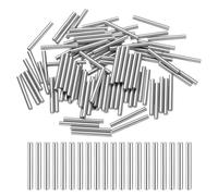 sourcing map 100 perni cilindrici in acciaio, 2,5 mm x 22 mm, perni cilindrici per mensole, elementi di fissaggio, picchetti in metallo, tolleranza +/-0,02 mm, tonalità argento