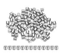 sourcing map 100 perni cilindrici in acciaio, 3 mm x 3 mm, per mensole, supporti per mensole, elementi di fissaggio, picchetti in metallo, tolleranza +/- 0,02 mm, tonalità argento