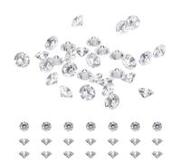 sourcing map 100 pietre di zirconia cubica 3A, 2,0 mm, a taglio rotondo, per la creazione di gioielli, orecchini fai da te, collane, trasparenti