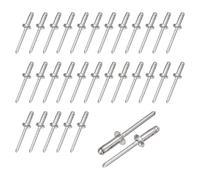 sourcing map 100 rivetti in alluminio a testa larga da 3/16 "x 9/16" rivetti ciechi con testa multi-grip per riparazioni automobilistiche kayak barche marini edifici contenitori