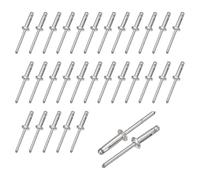 sourcing map 100 rivetti in alluminio con impugnatura grande, 3/16 "x 3/4", rivetti ciechi con testa multi-grip per riparazioni automobilistiche, kayak, barche, edifici e contenitori