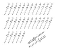 sourcing map 100 rivetti in alluminio con impugnatura grande, 3/16 "x 5/8", rivetti ciechi multi-grip per riparazioni automobilistiche, kayak, barche, edifici e contenitori