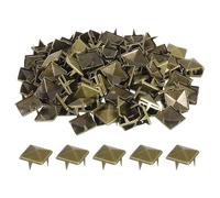sourcing map 100 rivetti piramidali per abbigliamento, rivetti quadrati a 4 ganasce da 12 mm, borchie a piramide in metallo bronzo, per artigianato, punk, rock, per abbigliamento, borse, scarpe in