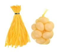 sourcing map 100 sacchetti a rete riutilizzabili, 35 cm, in plastica, colore: giallo