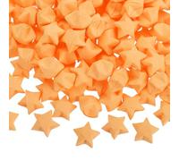 sourcing map 100 stelle di carta prefabbricate per origami e auguri, per migliori auguri, Natale, matrimonio, San Valentino, regalo per ragazze e amiche (arancione fluorescente)