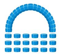 sourcing map 100 tappi per bottiglie in plastica, 30 mm, tappo a vite per bottiglie d'acqua per lo sviluppo fai da te, immaginazione, intelligenza, artigianato, scrapbooking, regali creativi, celeste