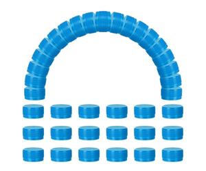 sourcing map 100 tappi per bottiglie in plastica, 30 mm, tappo a vite per bottiglie d'acqua per lo sviluppo fai da te, immaginazione, intelligenza, artigianato, scrapbooking, regali creativi, celeste