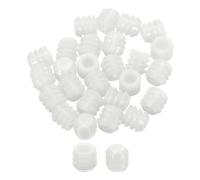 sourcing map 100 tasselli per cerniere da 1,1 x 1 cm, inserti in plastica con filettatura per cerniere di ante di armadietti, collegamenti di mobili, colore bianco