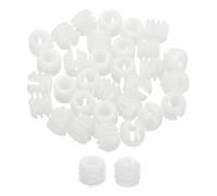 sourcing map 100 tasselli per cerniere da 1,1 x 1 cm, inserti in plastica con filettatura per cerniere di ante di armadietti, collegamenti di mobili, colore bianco