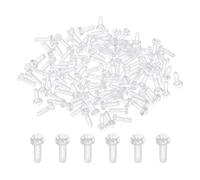 sourcing map 100 viti autofilettanti in plastica PC trasparente, M2 x 6 mm, bulloni a testa tonda Phillips per accessori per macchine, trasparenti