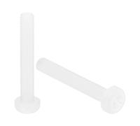 sourcing map 100 viti filettate M3 x 20 mm in nylon Phillips a croce a croce viti a macchina bulloni bianchi