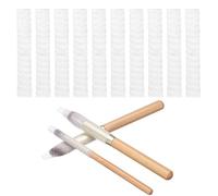 sourcing map 100Pcs protezione della spazzola di trucco, copertura di plastica della manica della maglia del PE di 7cm di lunghezza,