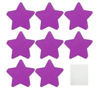 sourcing map 108 ritagli a forma di stella, 8,9 x 10,2 cm, biglietti di carta a forma di stella, decorazioni per bacheca, decorazioni da parete, per aule fai da te (viola, con colla a 120 punti)