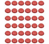 sourcing map 108 tappi per bottiglie di birra assorbenti, 32 mm, tappi a corona per bibite, birra, vino, bottiglie di vetro per birra fatta in casa, ciondoli fai da te o album di ritagli, rosso