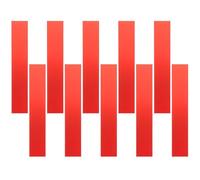 sourcing map 10pcs 19,8 x 3 cm Peel and Stick modanatura Trim striscia specchio adesivo rosso