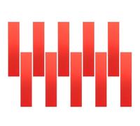 sourcing map 10pcs 19,8 x 4,1 cm Peel and Stick modanatura Trim striscia specchio adesivo rosso