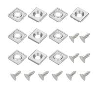 sourcing map 10Pcs 2020 Standard EU T-Slot 7mm Diametro Del Foro Alluminio Estrusione Tappo Terminale 20x20mm Argento per Serbatoio di Pesci, Rack di stoccaggio con Push-in Fastener