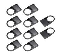 sourcing map 10pcs 22mm Diametro Nero Plastica Pulsante Interruttore Bacheca Antipolvere 25x15mm Lente