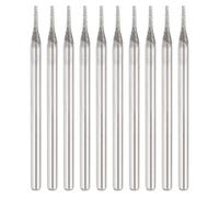 sourcing map 10pcs 80 Grane Diamante Sega A Tazza Testa Cilindrica Macinazione Punte Da Trapano 0.9mm Testa Cilindro Intaglio Foro Strumenti con 2.35mm (3/32") Gambo per Gemme Vetro Agata Giada