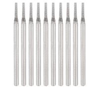 sourcing map 10pcs 80 Grane Diamante Sega A Tazza Testa Cilindrica Rettifica Punte da Trapano Testa Cilindro 1,2 mm Intaglio Utensili per Foro di Foratura con Gambo 2.35mm (3/32") per Gemme Vetro