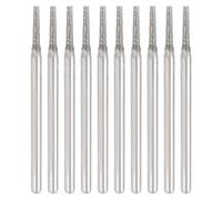 sourcing map 10pcs 80 Grane Diamante Sega A Tazza Testa Cilindrica Rettifica Punte da Trapano Testa Cilindro 1,3 mm Intaglio Utensili per Foro di Foratura con Gambo 2.35mm (3/32") per Gemme Vetro