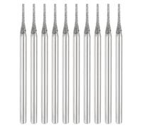 sourcing map 10pcs 80 Grane Diamante Sega A Tazza Testa Cilindrica Rettifica Punte Da Trapano Testa Cilindro 1mm Intaglio Foro Strumenti con 2.35mm (3/32") Gambo per Gemme Vetro Agata Giada Smeraldo