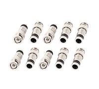 sourcing map 10Pcs BNC Maschio Compressione Connettore Adattatore RG59 Sicurezza Coassiale Cavo CCTV Fotocamera
