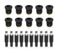 sourcing map 10pcs DC5525 Jack di Alimentazione Femmina Montaggio a Pannello Connettore+10pcs DC5525 Spina Maschio per Chitarra, Car Audio, Alimentazione