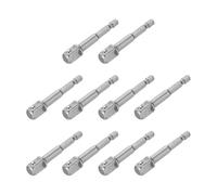 sourcing map 10pcs Impact Socket Adapter 3/8 "Square Drive 1/4" Hex Shank 6,6 cm Long Extension Bit per Asse Dado Driver Drill Socket Set
