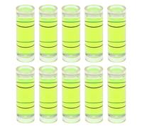 sourcing map 10pcs Piccolo Cilindrico Bolla Livella Fiale 10x30mm PMMA Mini Bolla Orizzontale Livello di Spirito Strumenti di Layout per RV TV Cornice Appeso Strumento Livellatore