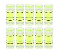 sourcing map 10pcs Piccolo Cilindrico Bolla Livella Fiale 5x12mm PMMA Mini Bolla Orizzontale Livello di Spirito Strumenti di Layout per RV TV Cornice Appeso Strumento Livellatore