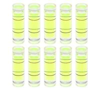 sourcing map 10pcs Piccolo Cilindrico Bolla Livella Fiale 6x20mm PMMA Mini Bolla Orizzontale Livella di Spirito Strumenti di Layout per RV TV Picture Frame Hanging Tool Leveler
