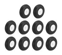sourcing map 10Pcs RC Aereo Ruote 3 "OD Aircraft PU Gomma Coda Aerei Ruota di Ricambio per DIY Modello Aereo Elicottero Auto
