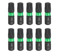 sourcing map 10pcs SQ4 Square Cacciavite Bit 1/4 "Hex Shank 25mm/1" Lunghezza S2 Acciaio Magnetico 4 Point Testa Cacciavite Punte per Elettrico Manuale Cacciaviti Riparazione di Precisione