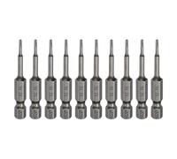 sourcing map 10pcs T6 Torx Testa Cacciavite Bit 1/4 "Hex Shank 2" (50mm) Lungo Magnetico No Hole Tip Tamper Proof 6 Point Star Screw Driver Drill Bit S2 Acciaio Industriale Potenza Cacciaviti