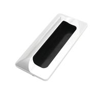 sourcing map 11 cm x 5 cm Forma Rettangolare In Metallo Tono Argento Porta Scorr