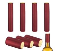 sourcing map 110 capsule termorestringenti in PVC, 1,3 x 2,4 capsule per bottiglie di vino termoretraibili tappi per bottiglie di vino cantine e cucina di casa, uva dorata/rosso