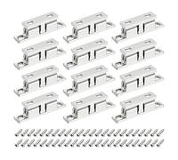 sourcing map 12 chiusure a rullo a doppia sfera da 4,3 cm, in lega di zinco, per armadietti, armadi, mobili, porte, argento