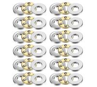 sourcing map 12 cuscinetti a sfere F2.5-6M, 2,5 mm x 6 mm x 3 mm, cuscinetti assiali in miniatura con rondelle in acciaio cromato a direzione singola per sistemi di trasporto macchine utensili