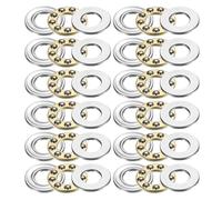 sourcing map 12 cuscinetti a sfere F8-16M, 8 mm x 16 mm x 5 mm, cuscinetti assiali in miniatura con rondelle, in acciaio cromato, a direzione singola, per sistemi di trasporto, macchine utensili