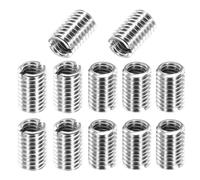 sourcing map 12 dadi riduttori filettati in acciaio inossidabile 316, M8 x 1,25 maschio a M6 x 1 femmina 12 mm di lunghezza metrica per riparazione dado dado adattatore filettato manicotto riduttore