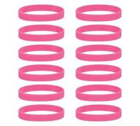 sourcing map 12 elastici in gomma siliconica antiscivolo da 10,2 cm, elastici piatti per libri, trappole, arte, carta da imballaggio, avvolgicavo, rosa