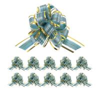 sourcing map 12 fiocchi grandi da tirare, 10,2 cm, per confezioni regalo, colore verde scuro, per feste di Natale, matrimoni, San Valentino, regali e cesti regalo