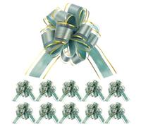 sourcing map 12 fiocchi grandi da tirare, 15,2 cm, per confezioni regalo, colore verde scuro, per feste di Natale, matrimoni, San Valentino, regali e cesti regalo