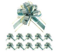 sourcing map 12 fiocchi grandi da tirare da 20,3 cm, per confezioni regalo, colore verde scuro, per feste di Natale, matrimoni, San Valentino, regali e cesti regalo