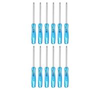 sourcing map 12 mini cacciaviti a testa piatta SL2.0 da 6,2 cm di lunghezza, 3 cm, in acciaio al carbonio, con manico ergonomico, per riparazioni fai da te, blu