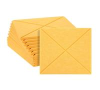 sourcing map 12 pannelli acustici adesivi quadrati ad alta densità, in feltro, autoadesivi, antiscivolo, antivibrazione, rumore, 30,5 cm di lunghezza x 0,9 cm di spessore, arancione