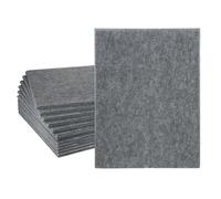 sourcing map 12 pannelli acustici adesivi rettangolari ad alta densità, in feltro, autoadesivi, antiscivolo, anti-vibrazioni, anti-rumore, 40,6 x 30,5 x 0,9 cm (lunghezza x larghezza x spessore