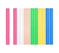 sourcing map 12 righelli in plastica da 30 cm, strumento di misurazione in pollici e centimetri, per casa, ufficio, aule, disegno, verde/giallo/blu/rosa/arancione/trasparente